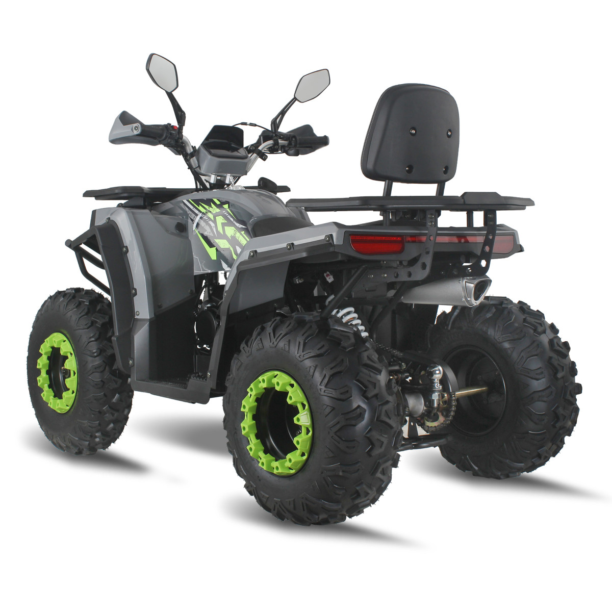 Квадроцикл FORTE ATV-200G Зелено-сірий