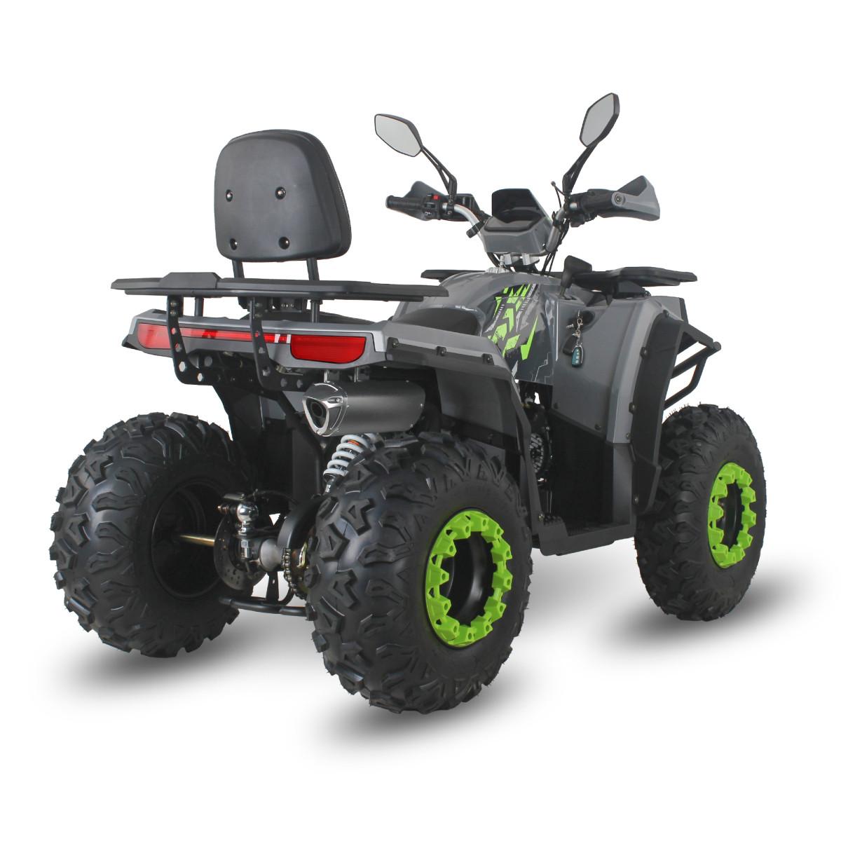 Квадроцикл FORTE ATV-200G Зелено-сірий