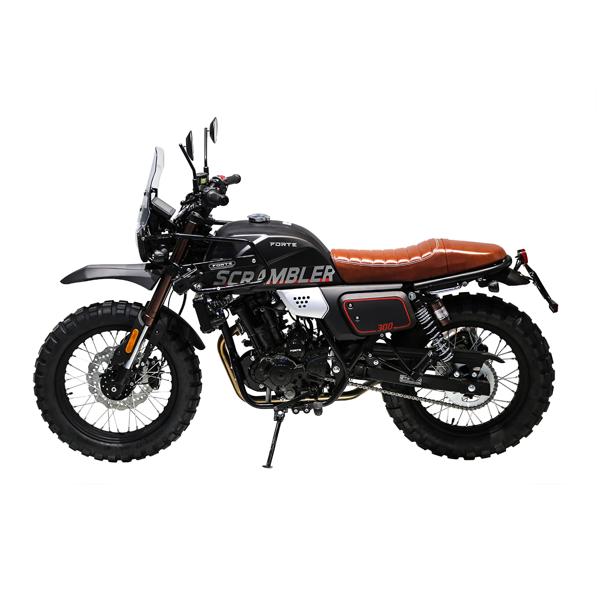 Мотоцикл Scrambler FT300-F6P Forte Чорний
