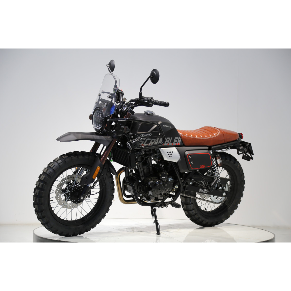 Мотоцикл Scrambler FT300-F6P Forte Чорний