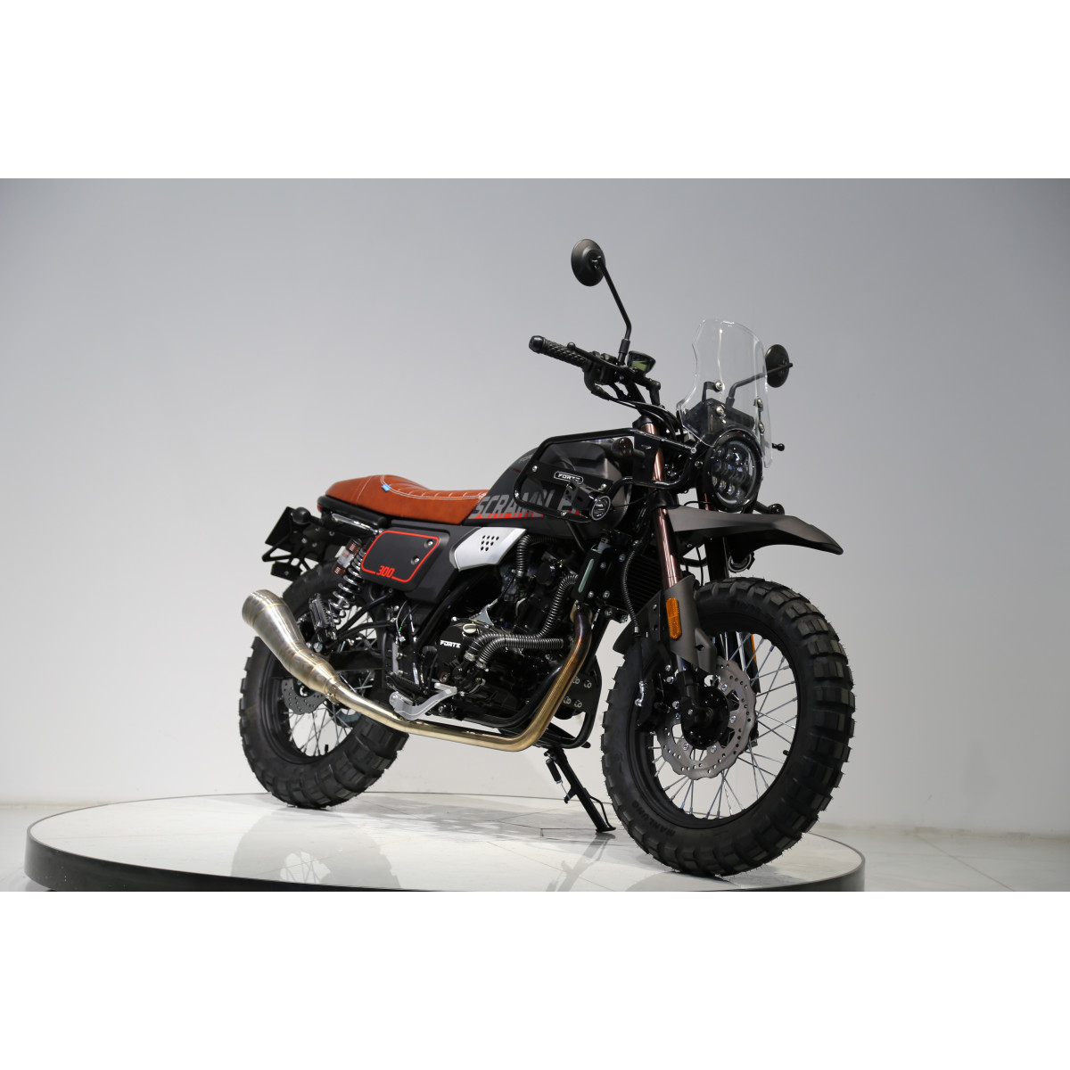 Мотоцикл Scrambler FT300-F6P Forte Чорний