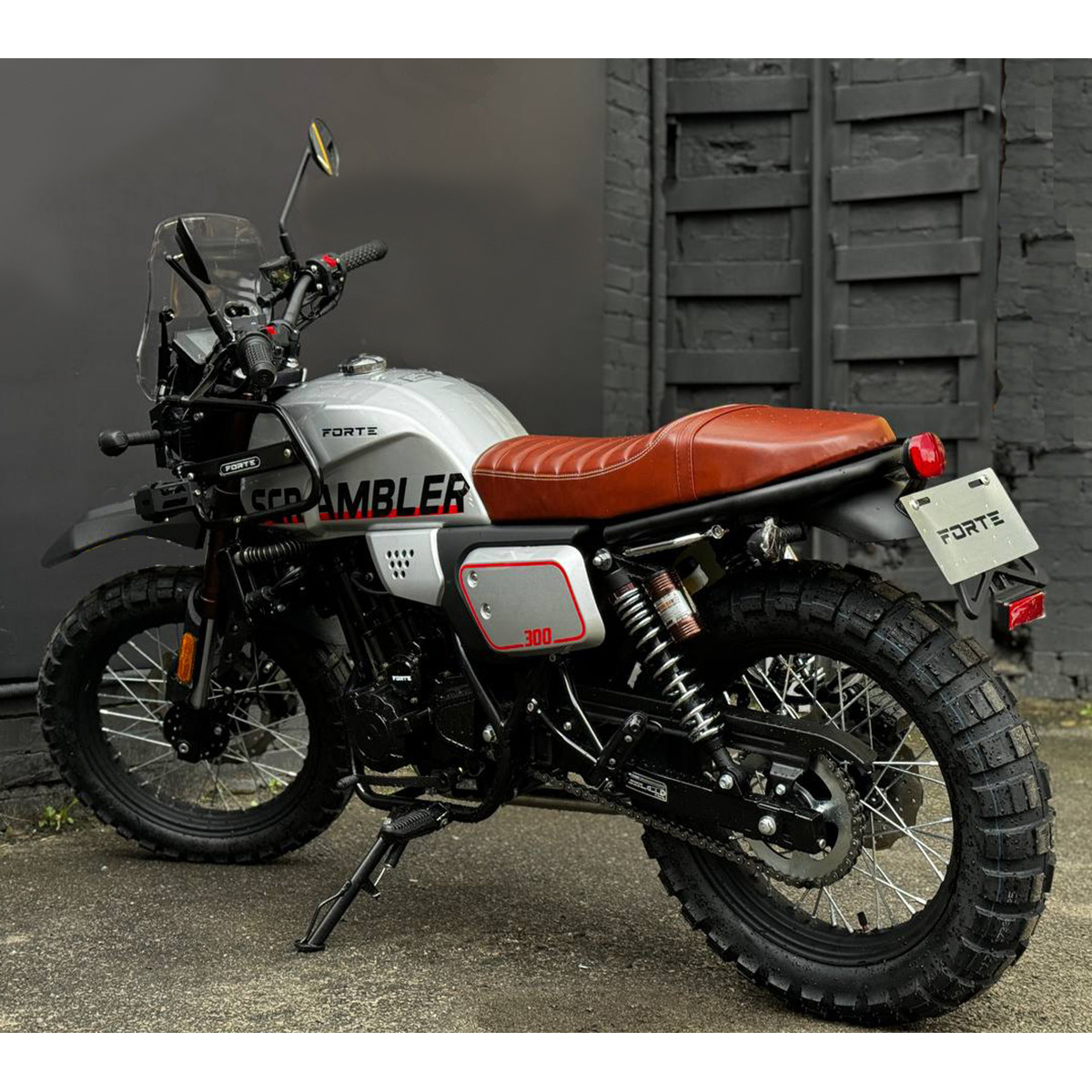 Мотоцикл Scrambler FT300-F6P Forte Сірий