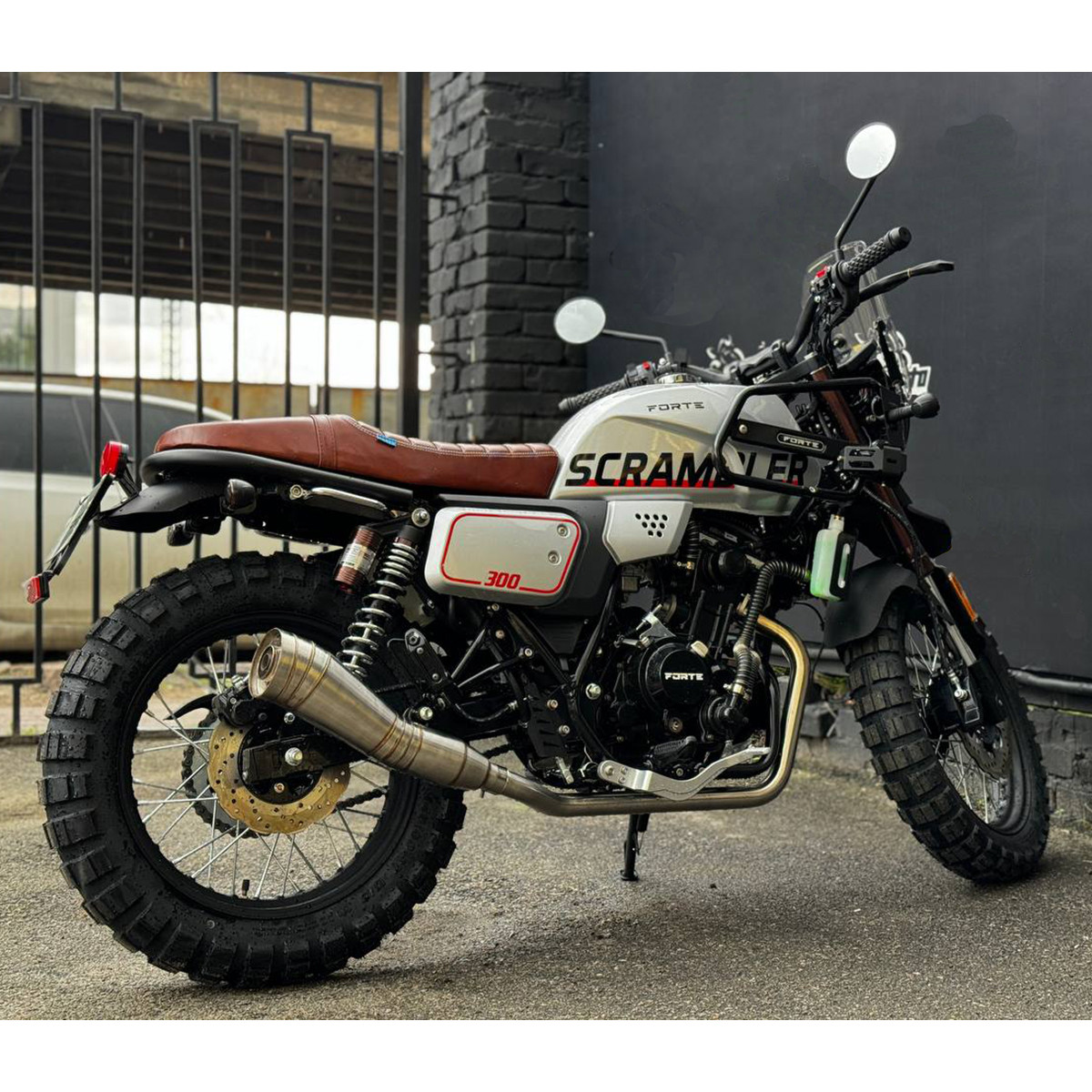 Мотоцикл Scrambler FT300-F6P Forte Сірий