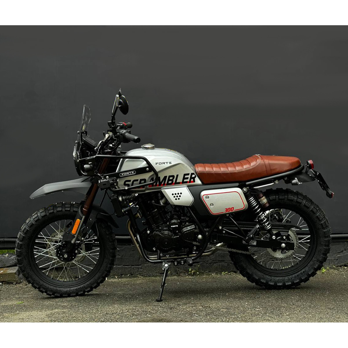 Мотоцикл Scrambler FT300-F6P Forte Сірий