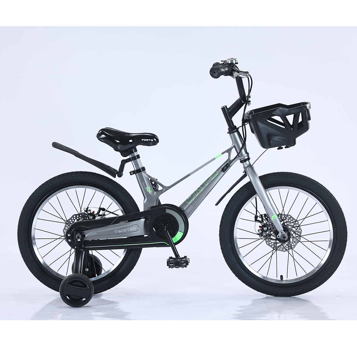 Дитячий велосипед Forte TWISTER 16" сіро-зелений