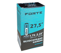 Велокамера FORTE Classic 27.5" х 1.75-2.25 AV Schrader 48 мм