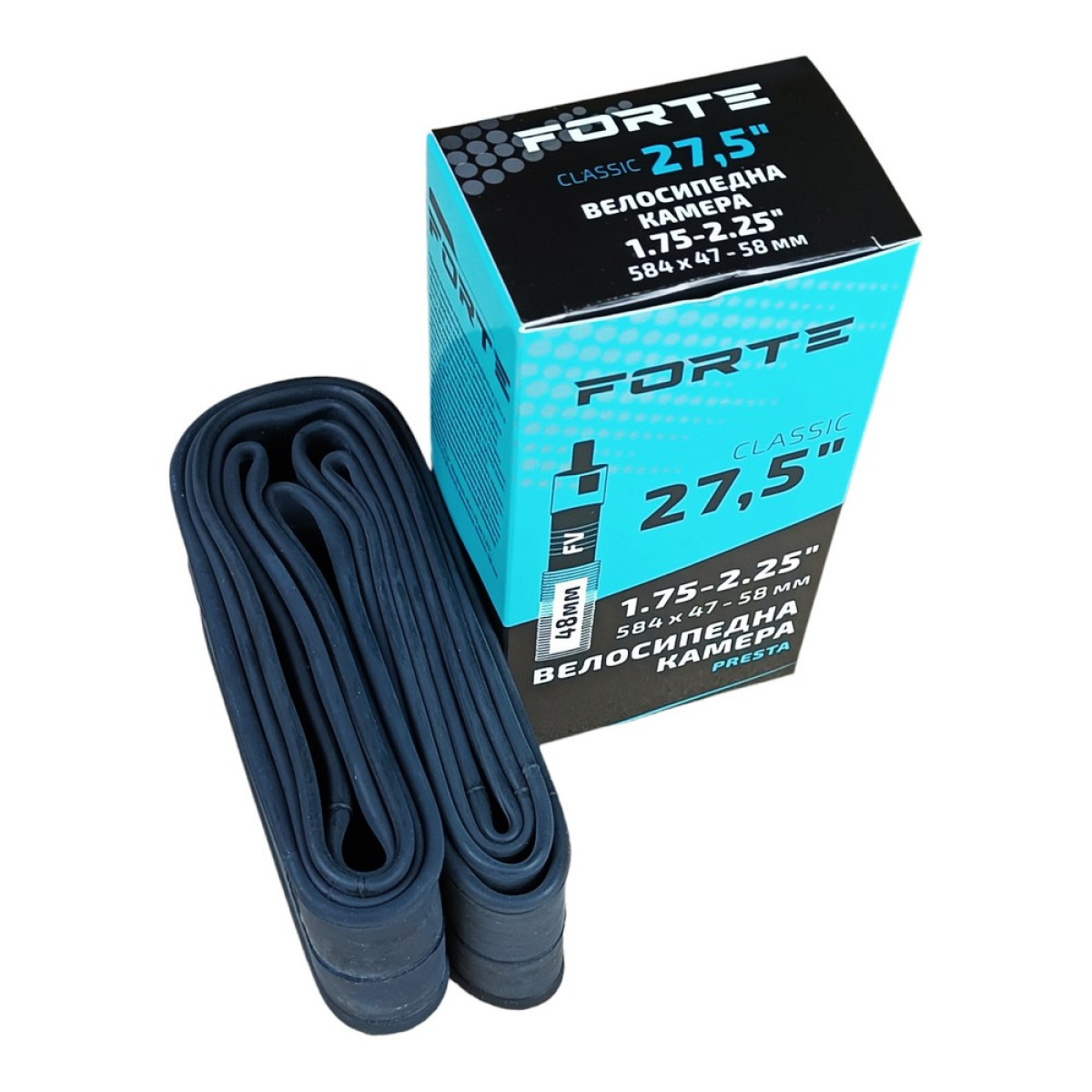 Велокамера FORTE Classic 27.5" х 1.75-2.25 FV Presta 48 мм