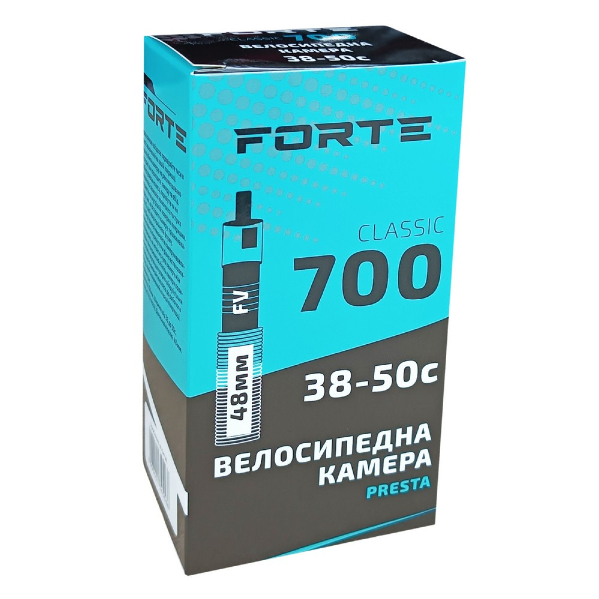 Велокамера FORTE Classic 700 х 38-50с FV Presta 48 мм