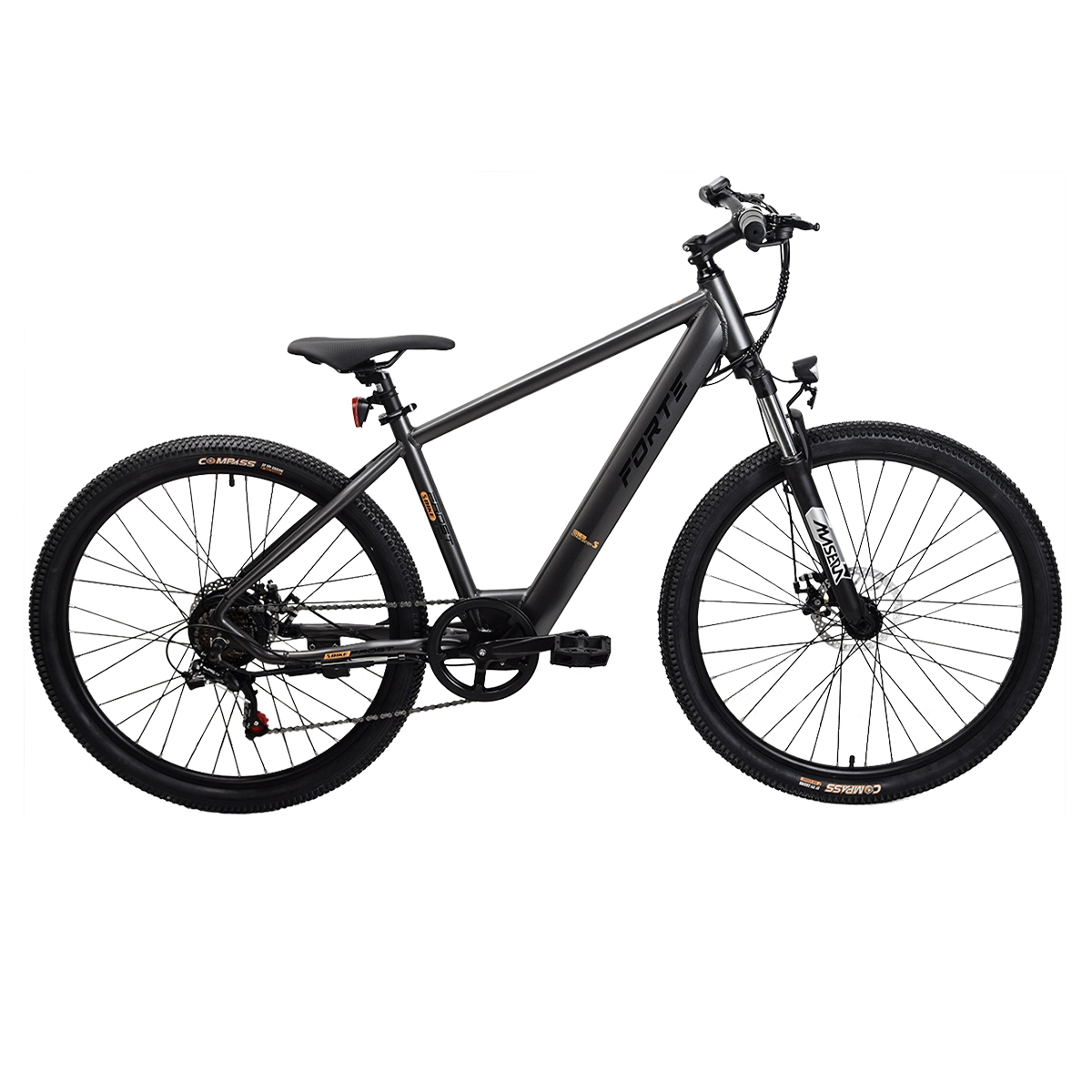 Велосипед акумуляторний FORTE FROST 350Вт, 36В/10Ач 17"/27,5" сірий