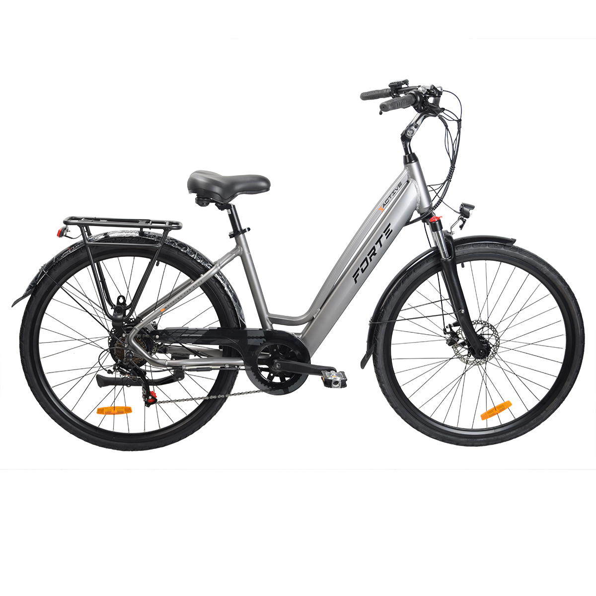 Велосипед аккумуляторный FORTE ACTIVE 350Вт, 36В/10Ач 17"/27,5" серый