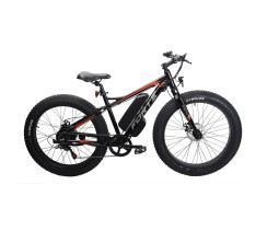 Велосипед акумуляторний FORTE NEXUS 350Вт, 36В/10Ач 17"/26" чорно-червоний