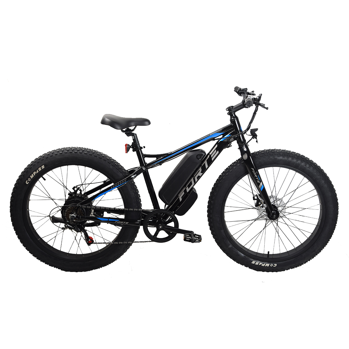 Велосипед акумуляторний FORTE NEXUS 350Вт, 36В/10Ач 17"/26" чорно-синій