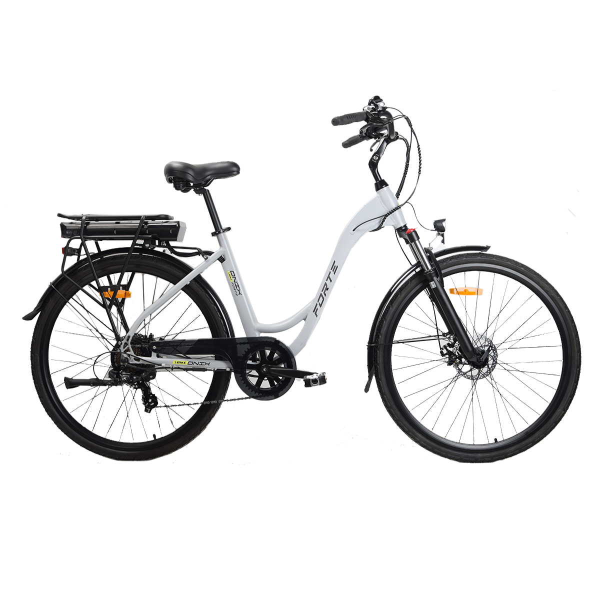 Велосипед акумуляторний FORTE ONIX 350Вт 36В/10Ач 19"/27,5" білий
