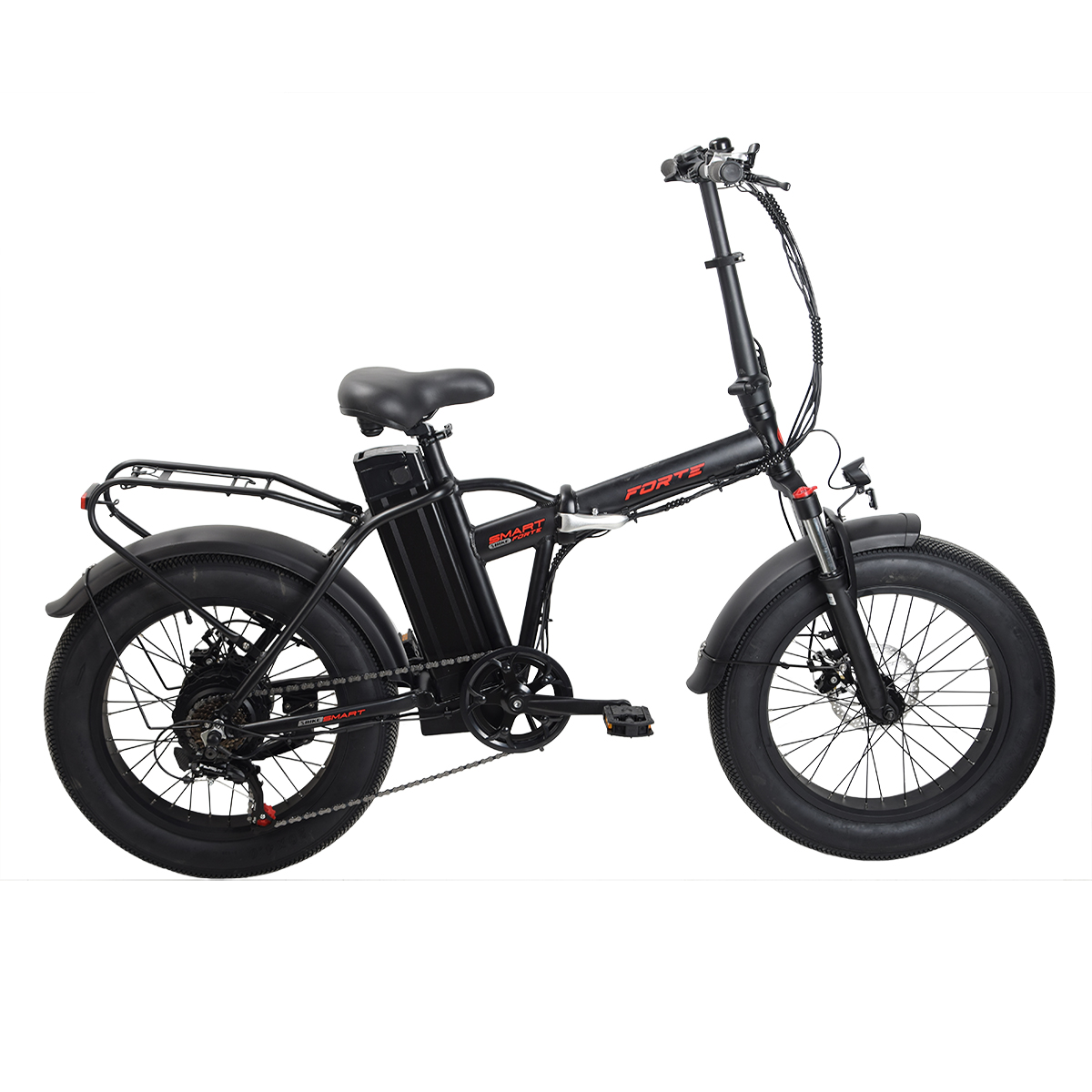Велосипед акумуляторний FORTE SMART 350Вт 48В/10Ач 18"/20" чорний