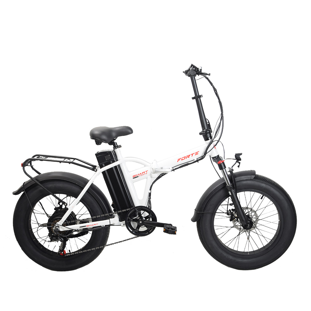 Велосипед акумуляторний FORTE SMART 350Вт 48В/10Ач 18"/20" білий