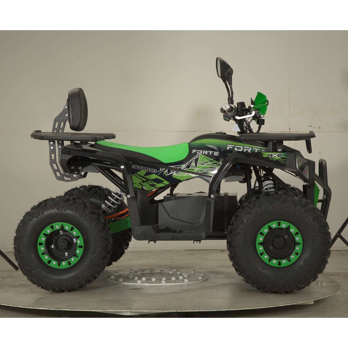 Квадроцикл аккумуляторный FORTE ATV1000G Черно-зеленый