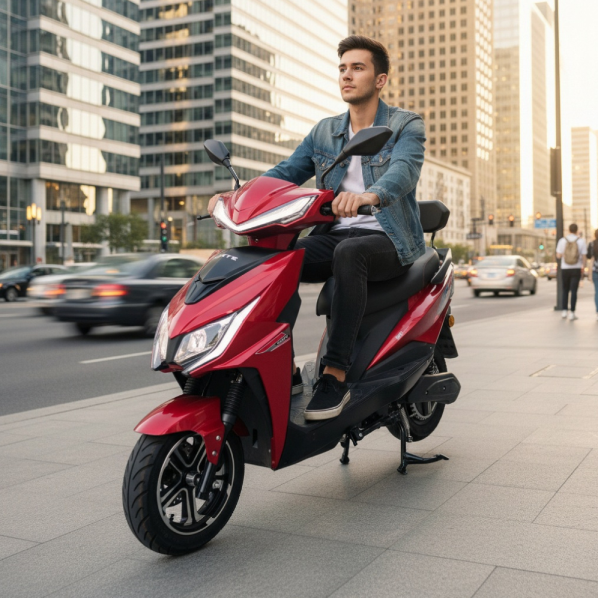 Электроскутер FORTE LEON PRO красный