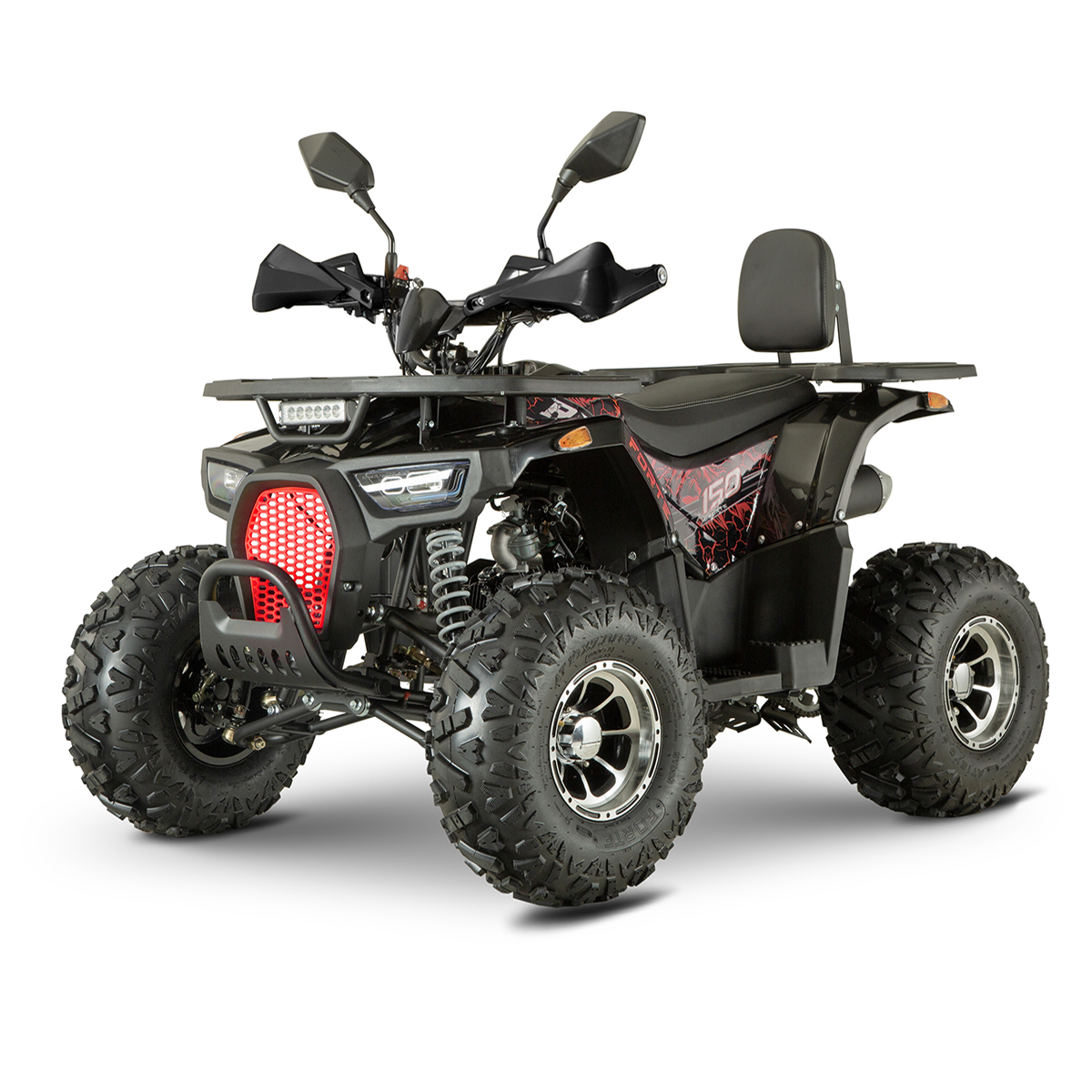 Квадроцикл FORTE ATV150P Чорно-червоний