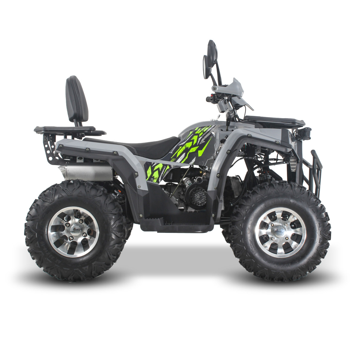 Квадроцикл FORTE ATV-200G PRO зелено-сірий