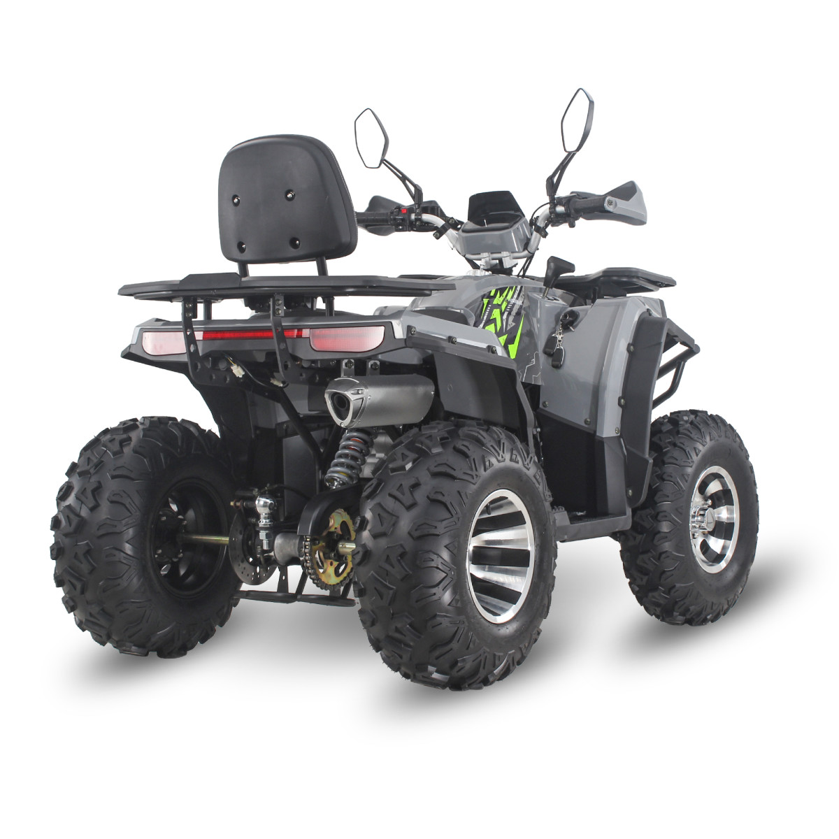 Квадроцикл FORTE ATV-200G PRO зелено-сірий