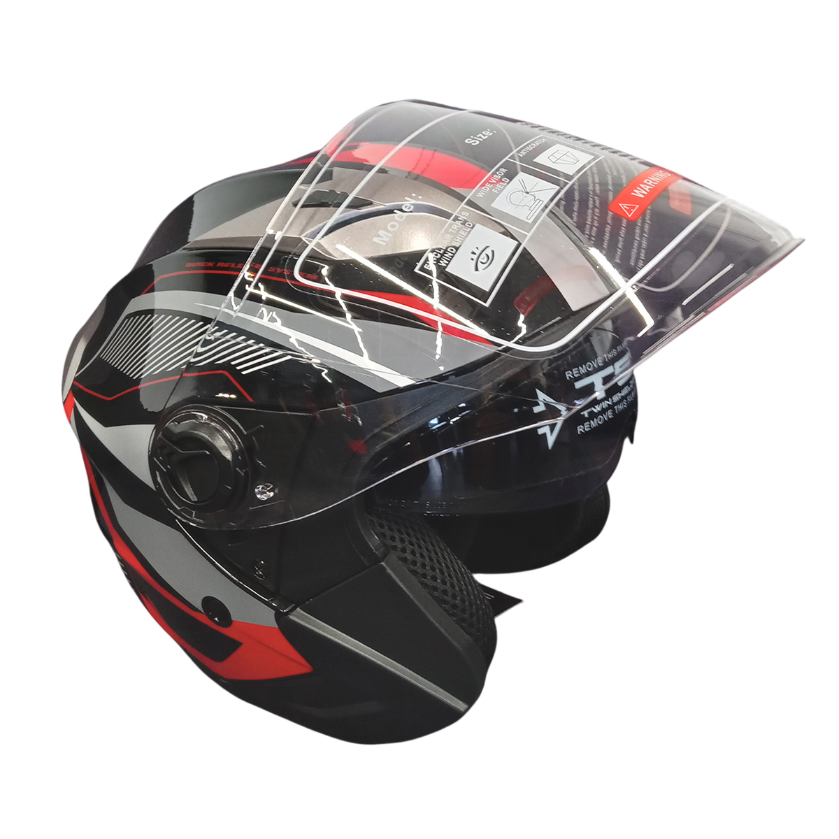 Мотошлем FORTE BLD-708 Черно-красный L