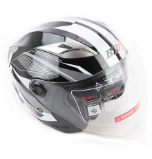 Мотошолом FORTE BLD-708 Чорно-білий L