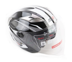 Мотошолом FORTE BLD-708 Чорно-білий XL