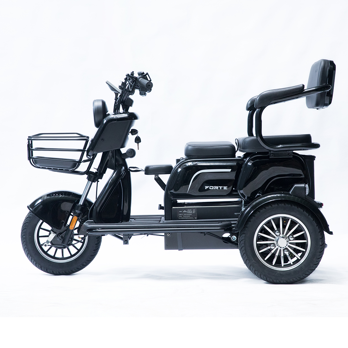 Трицикл аккумуляторный Forte Family-P1000 Черный