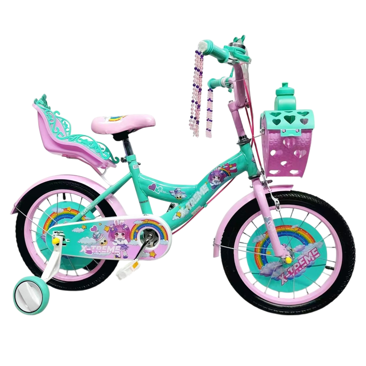 Дитячий велосипед X-Treme PRINCESS 16" блакитно-рожевий