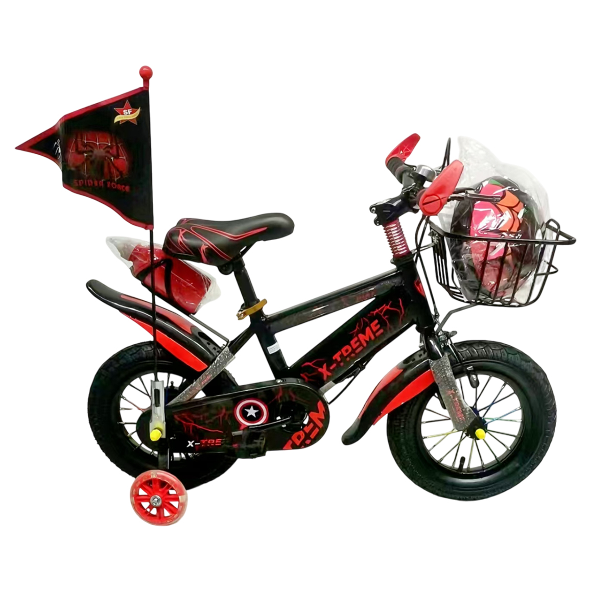 Детский велосипед X-Treme SPIDER 25.12-02 черно-красный