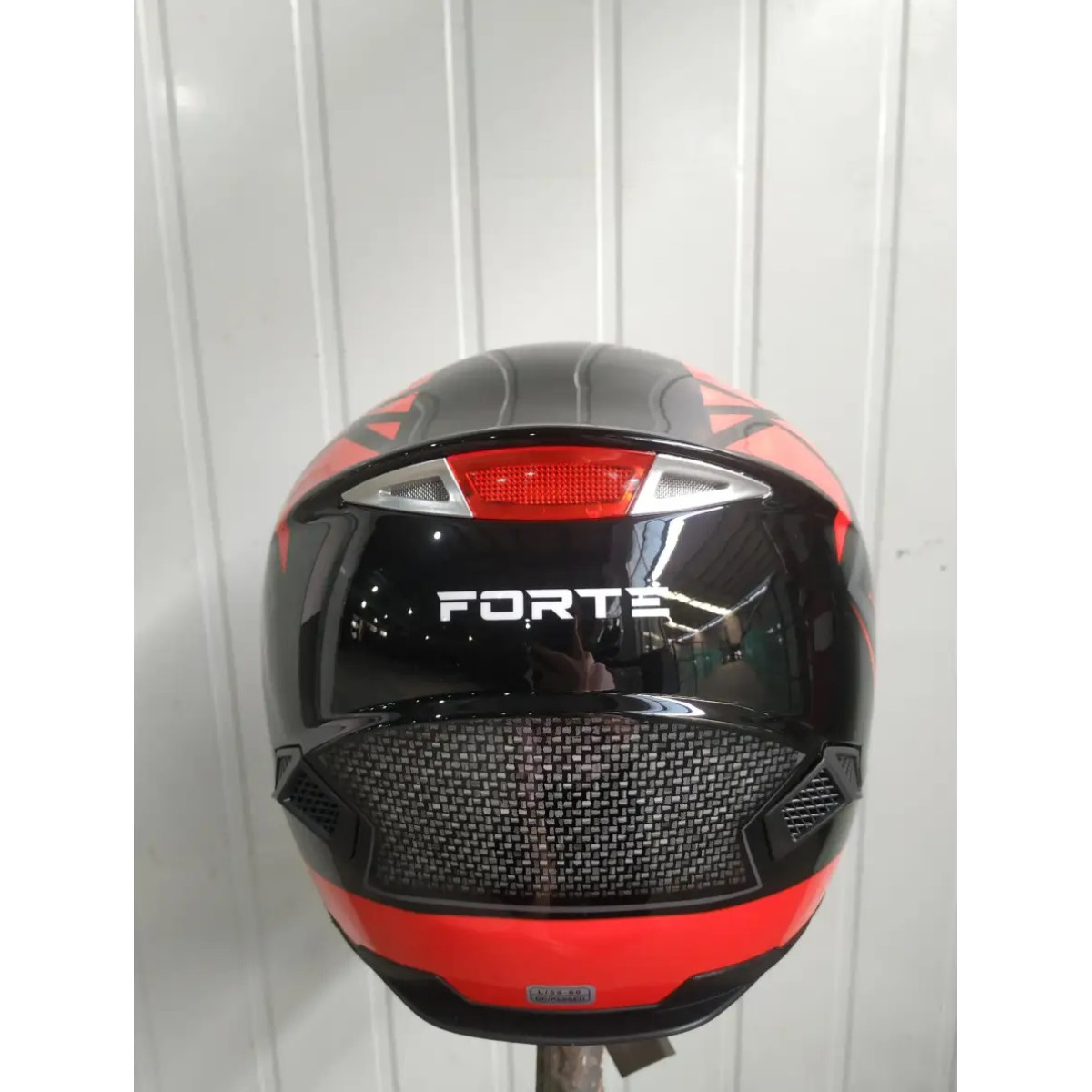 Мотошолом чорно-червоний FORTE M61D, розмір S