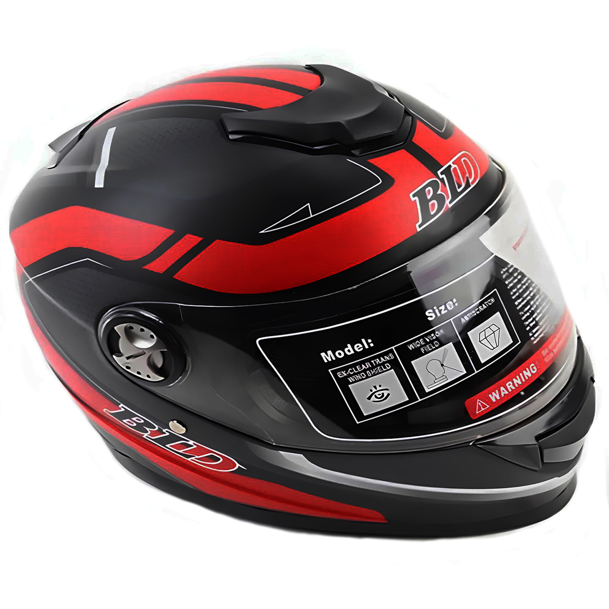 Мотошолом FORTE BLD-M65 Чорно-червоний S