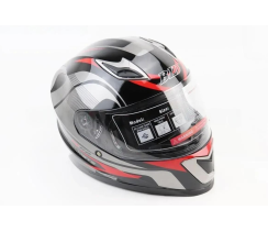 Мотошолом FORTE М62 Чорно червонний L