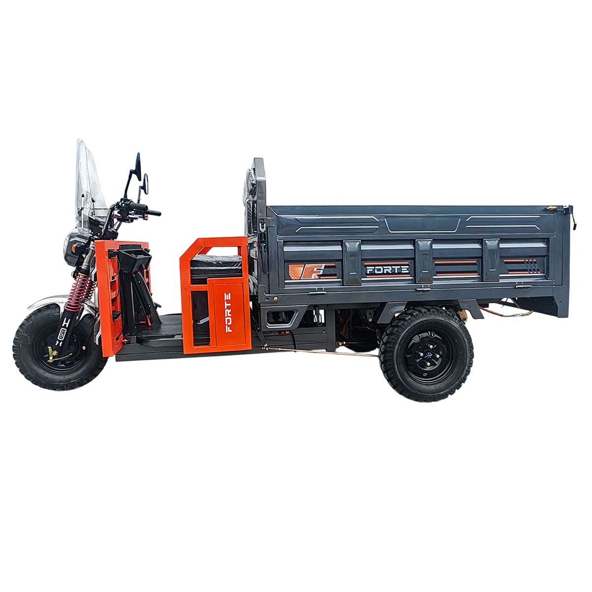 Грузовой электрический трицикл FORTE GP-1500-C Серый