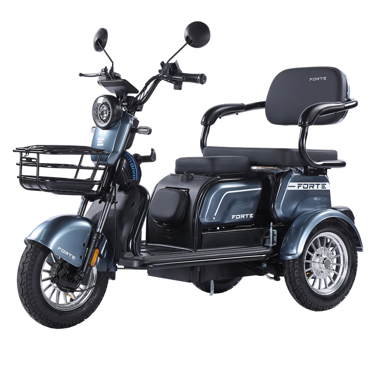 Трицикл акумуляторний Forte FAMILY-WN800 сiрий
