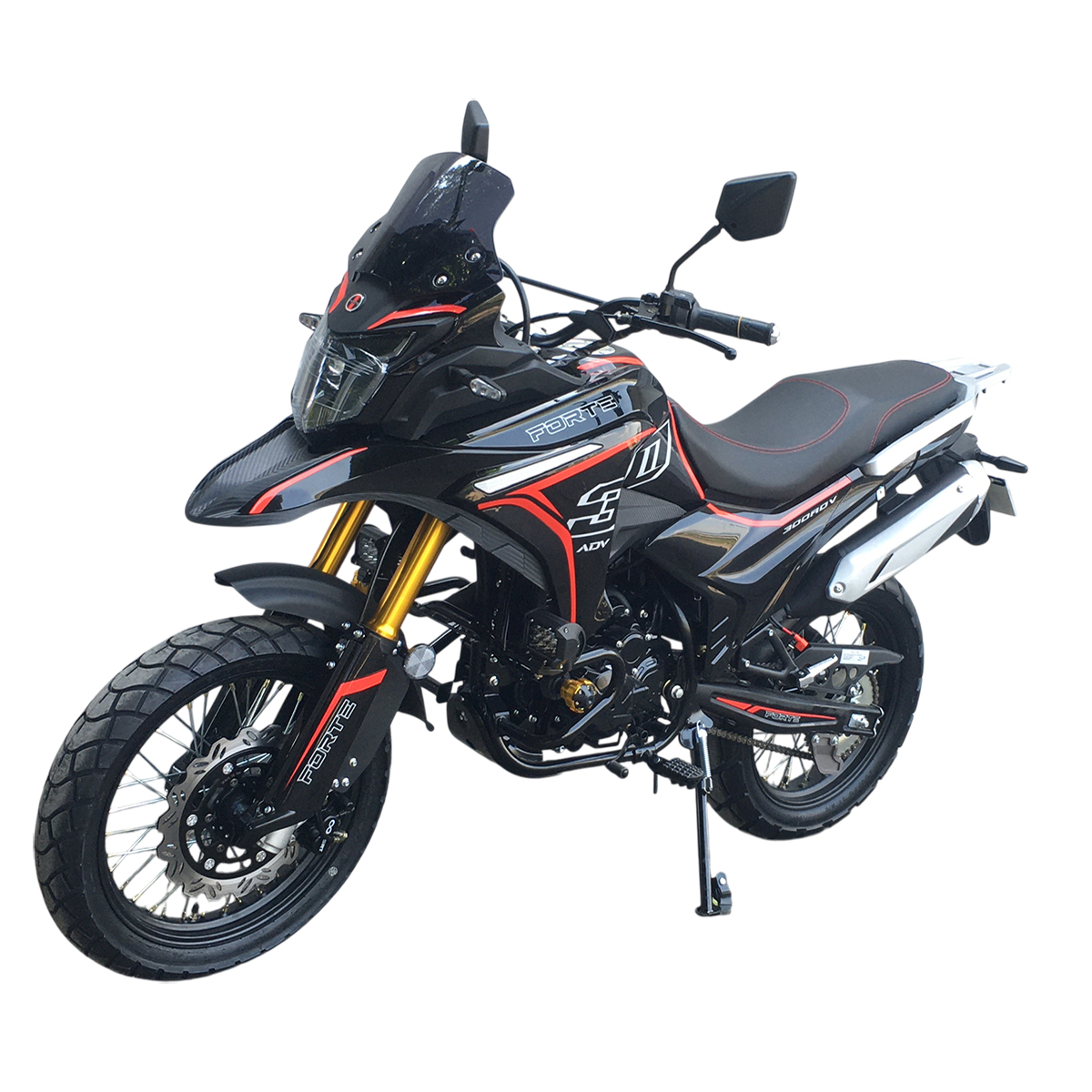Мотоцикл Forte FT300GY-C5G Чорно-червоний