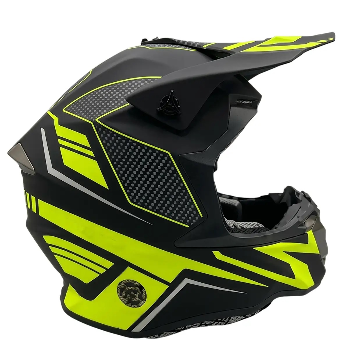 Мотошлем подростковый FORTE HD-806-10 Черно-зеленый XL