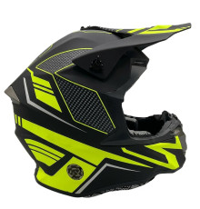 Мотошолом підлітковий FORTE HD-806-10 Чорно-зелений XL