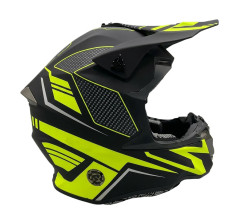 Teenage motorcycle helmet FORTE HD-806-10 Black-green XL