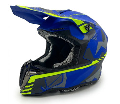 Teenage motorcycle helmet FORTE HD-806-9 Blue-green L