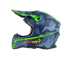 Teenage motorcycle helmet FORTE HD-806-8 Blue-green L