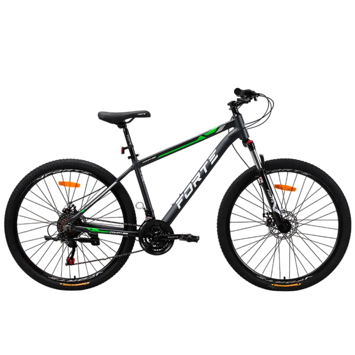 Велосипед Forte COMPASS 26.2717-07S, к27.5р17 алюминий серо-зеленый