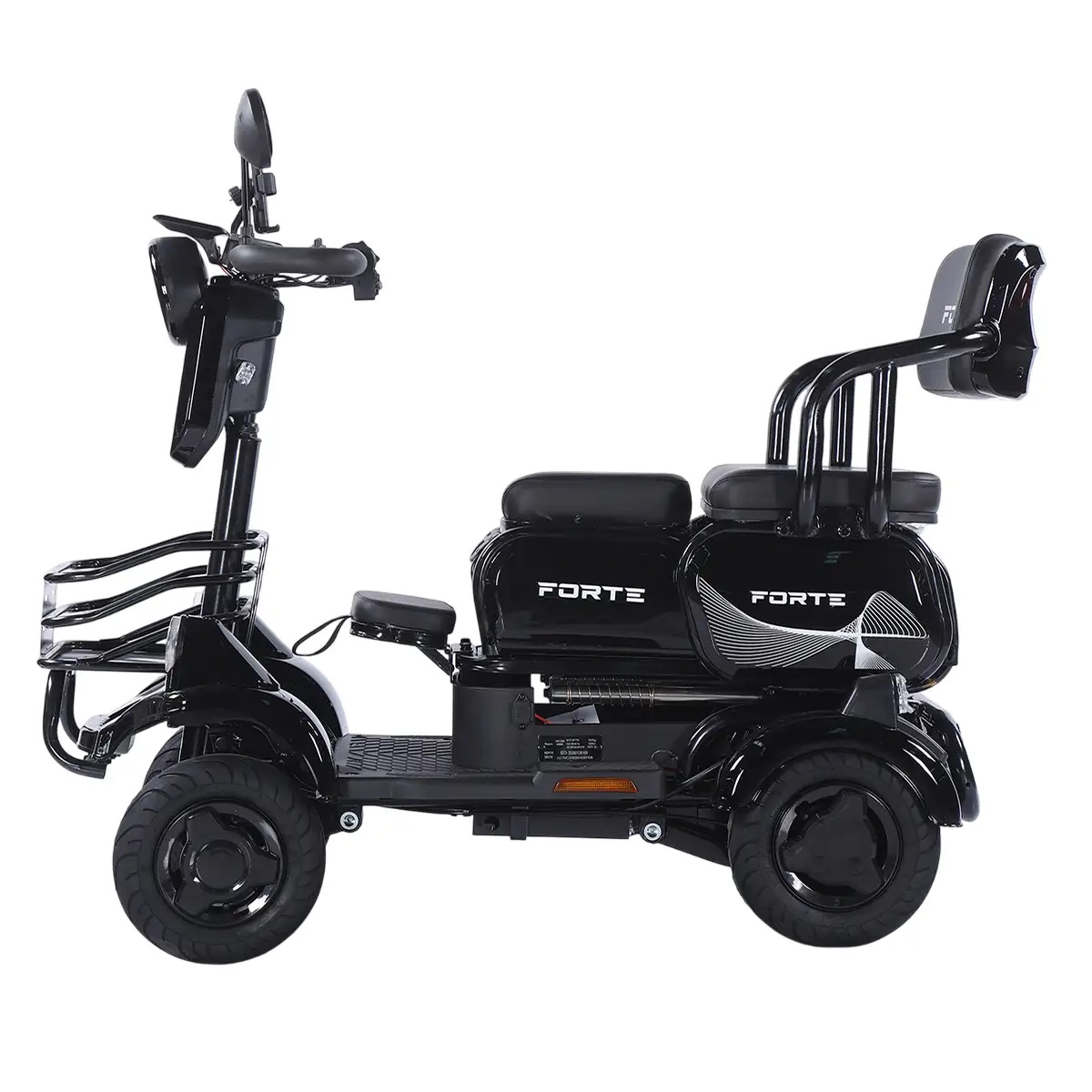 Трицикл акумуляторний Forte SONIC-WN800S Чорний