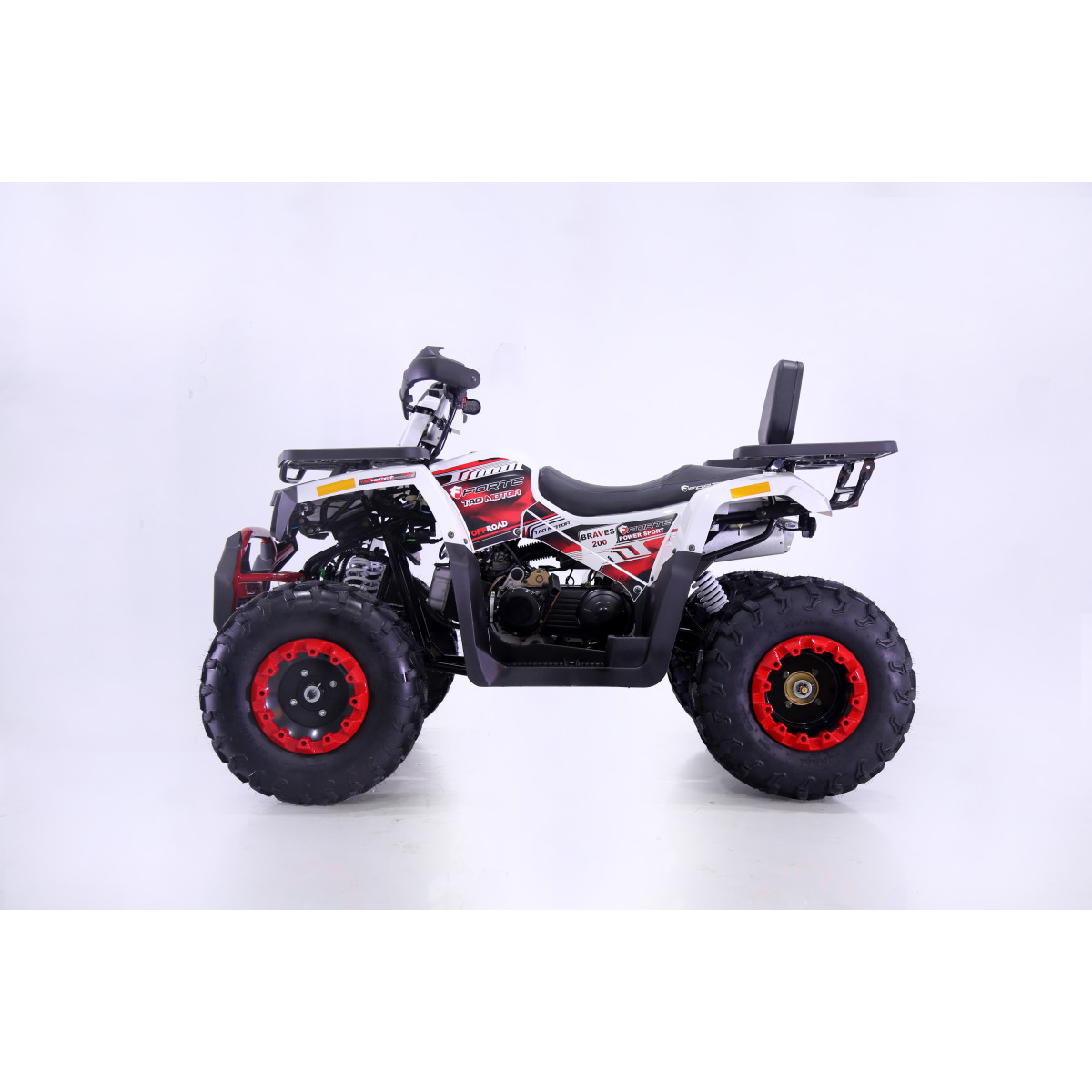 Квадроцикл Forte BRAVES 200 LUX біло-червоний