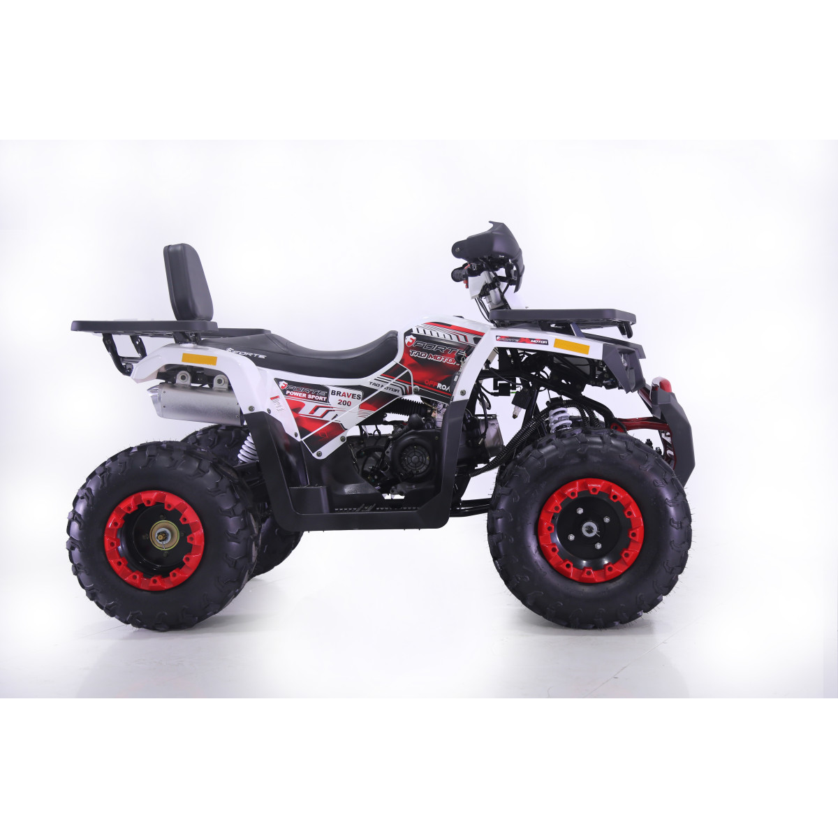 Квадроцикл Forte BRAVES 200 LUX біло-червоний