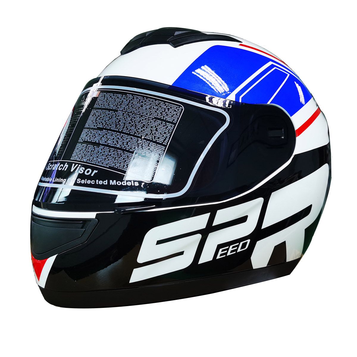 Мотошолом 902 Forte біло-синій, М