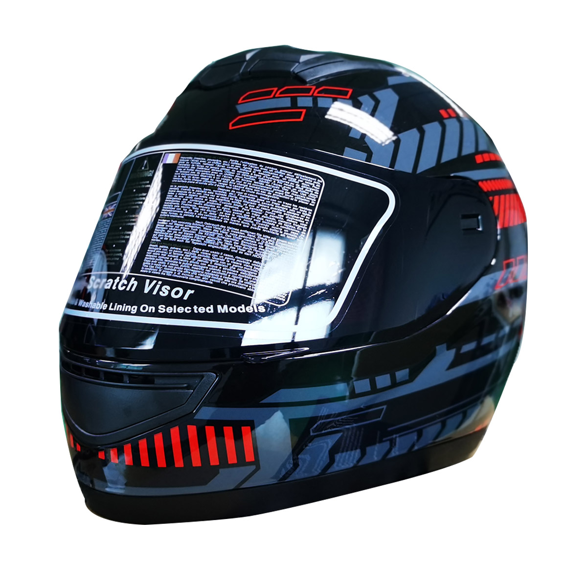 Мотошолом 902 Forte чорно-червоний, XL