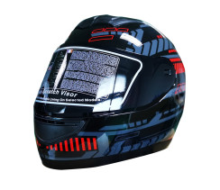 Мотошолом 902 Forte чорно-червоний, M