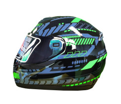 Мотошолом 902 Forte чорно-зелений, L