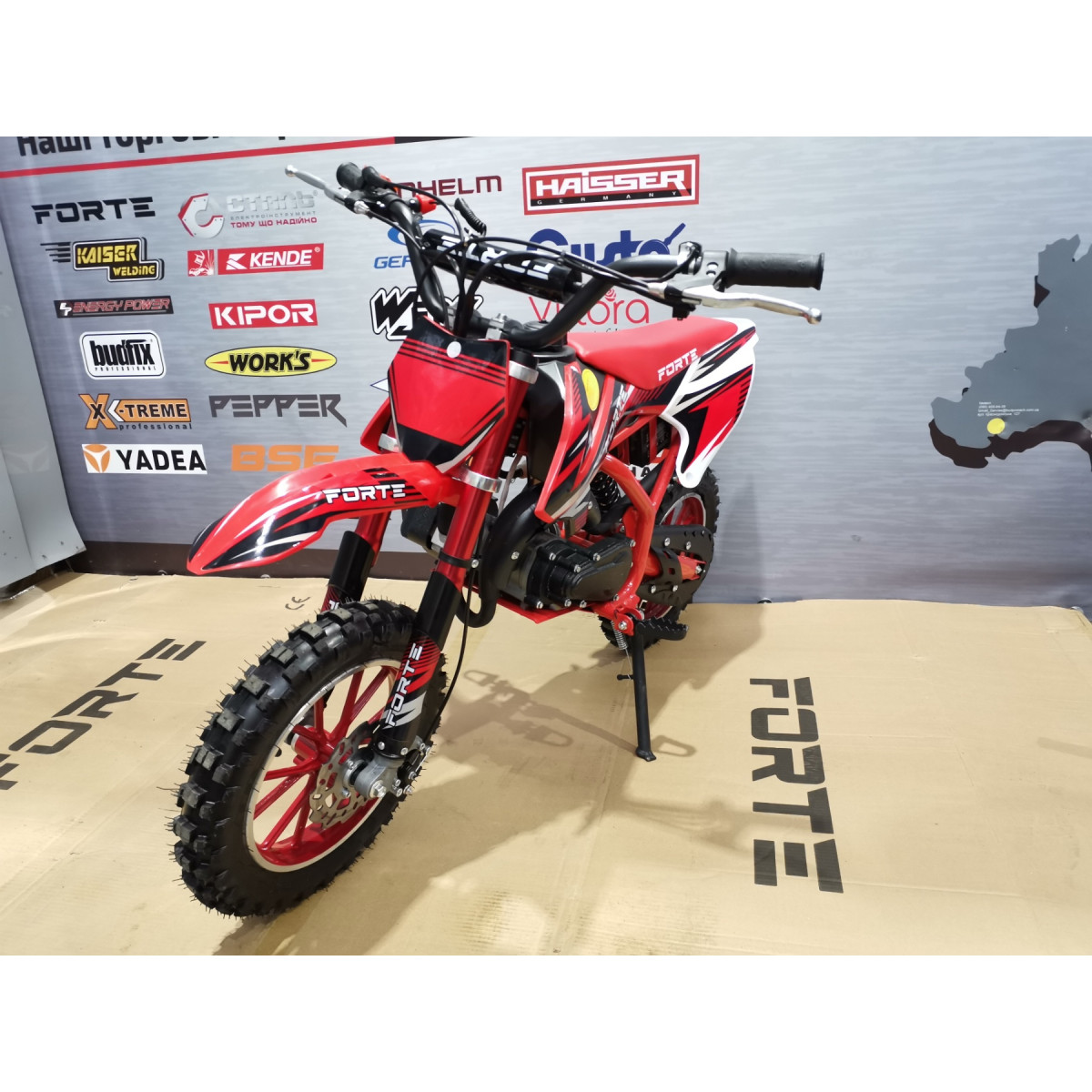 Пітбайк акумуляторний FORTE PB800E червоний